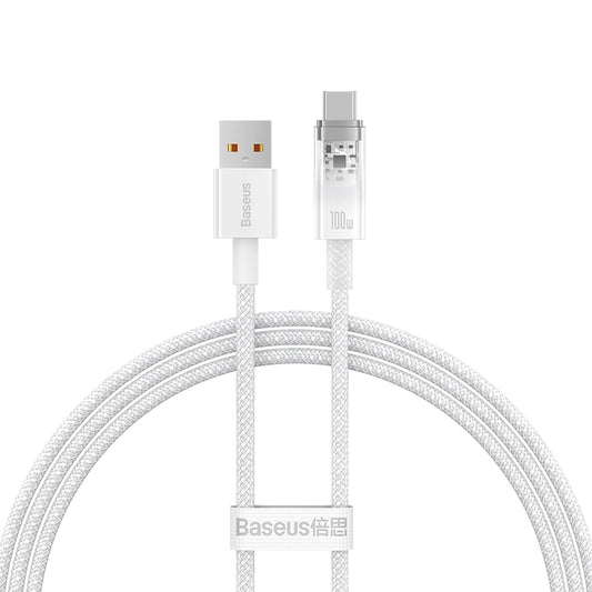 Cable Quick Charge USB-C Baseus Flash, 6A,1m - White - Saif Al Najmi Kw