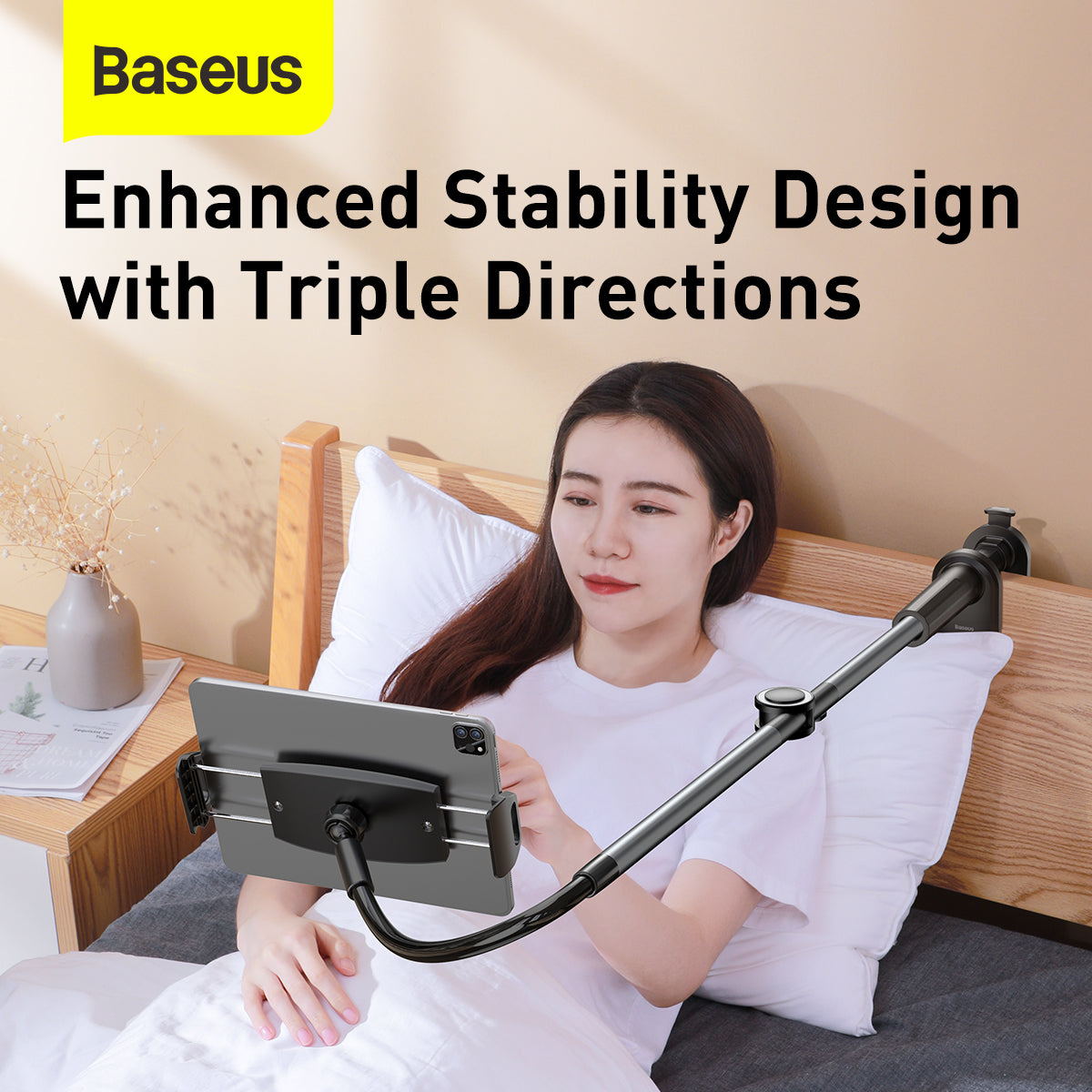 Baseus LUZQ000013 Otaku Life Rotary Adjustment Lazy Holder Pro For Phone / Tablet(Space Gray) - Saif Al Najmi Kw