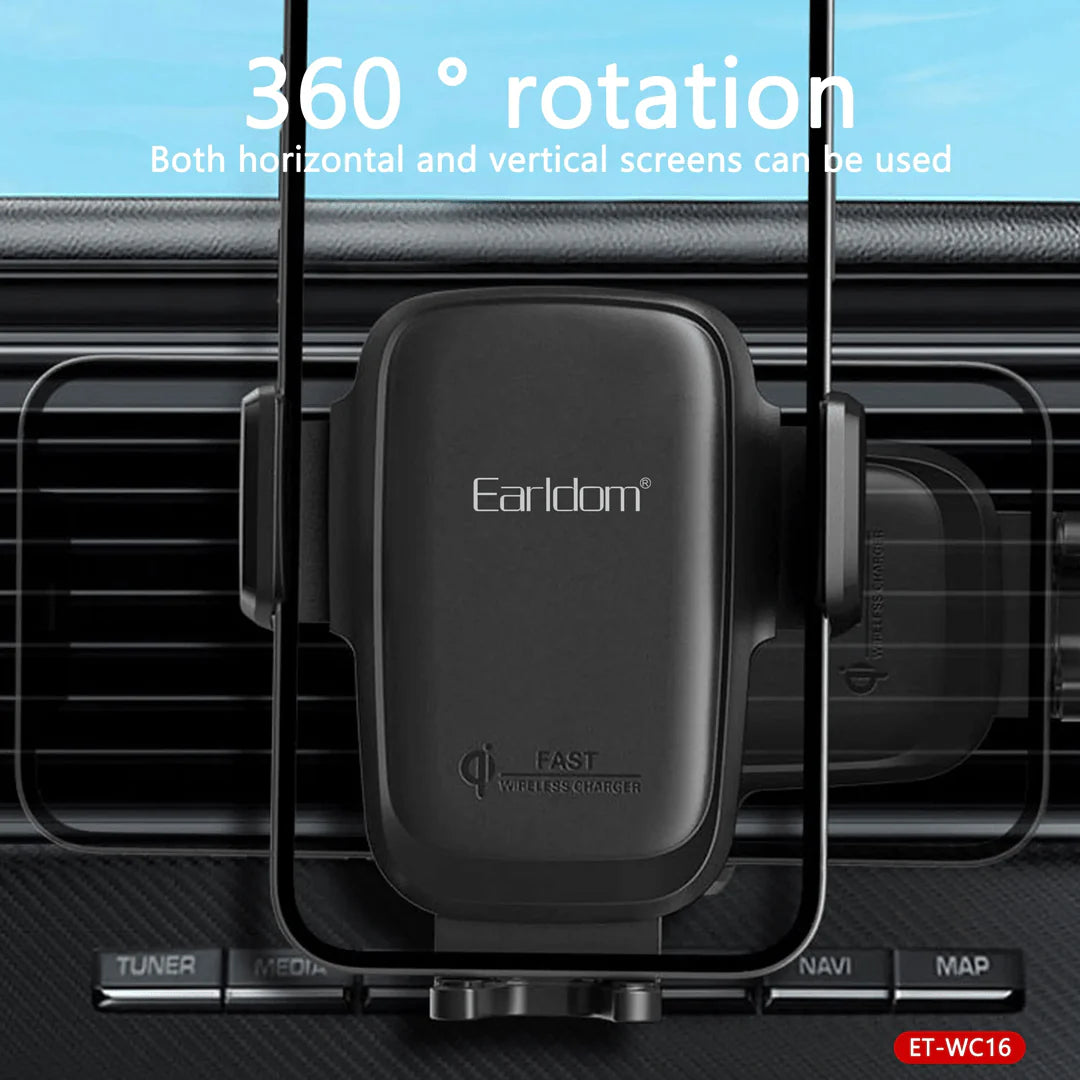 Earldom WC16 15W Wireless Car Charger / Holder with Suction Cup