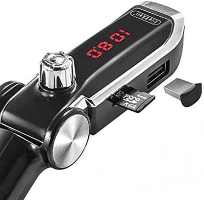 Earldom ET-M39 Bluetooth Lighter Charger Wireless FM Transmitter & Dual USB Fast Charger Car Kit