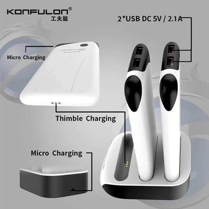 Konfulon 3 x 10000mAh Power Station - 30000mAh Power Bank with Dual USB Output