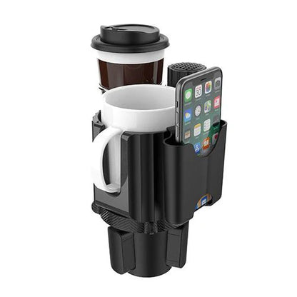 Car Cup Holder Expander with Phone Holder & Coaster - 360° Adjustable Base  html Copy