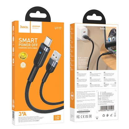 Hoco U117 Grand intelligent power-off charging data cable Type-C