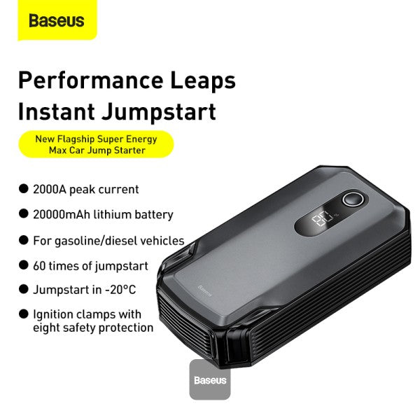 Baseus Super Energy Max 20000mAh Jump Starter & Power Bank - CGNL02001