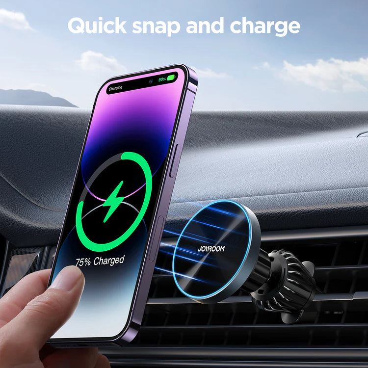 Pro magnetic wireless car charger-Black JR-ZS240 - Saif Al Najmi Kw