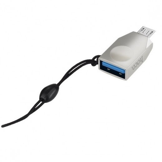 Hoco Adapter Micro USB To USB Charging And Data Sync -Silver -UA10 - Saif Al Najmi Kw