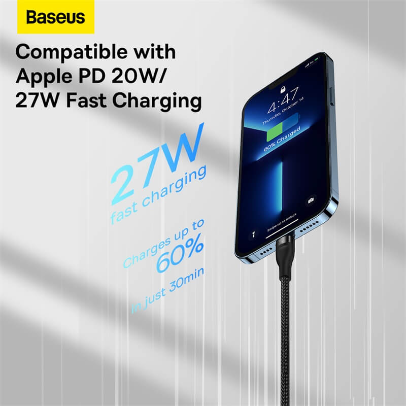 Baseus Flash Series Ⅱ One-For-Three Fast Charging Cable Type-C to M+L+C 100W