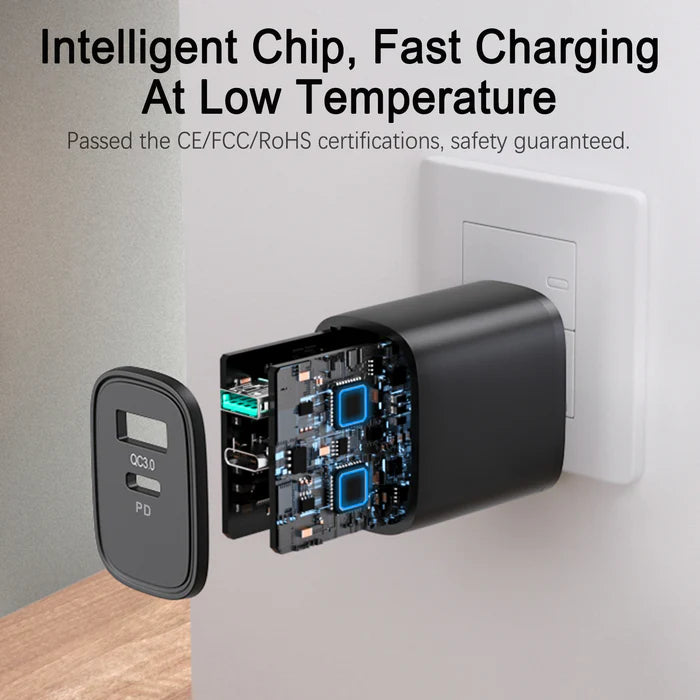 PD+QC 20W Mini intelligent fast charger L-QP2011 - Saif Al Najmi Kw