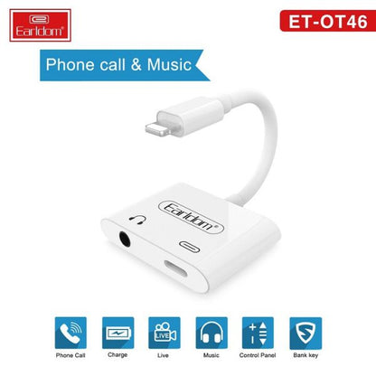 Earldom ET-OT46 2 * 1 Lightning Adapter - White