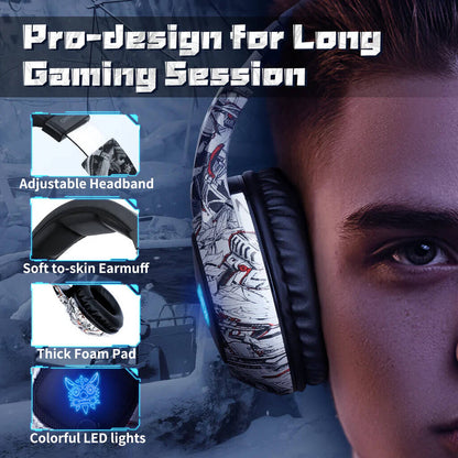 ONIKUMA K19 Professional Gaming Headphone with RGB LED Backlight - High-Quality Sound & Comfort