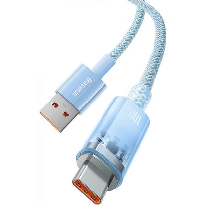 Cable Quick Charge USB-C Baseus Flash, 6A,1m - Blue - Saif Al Najmi Kw