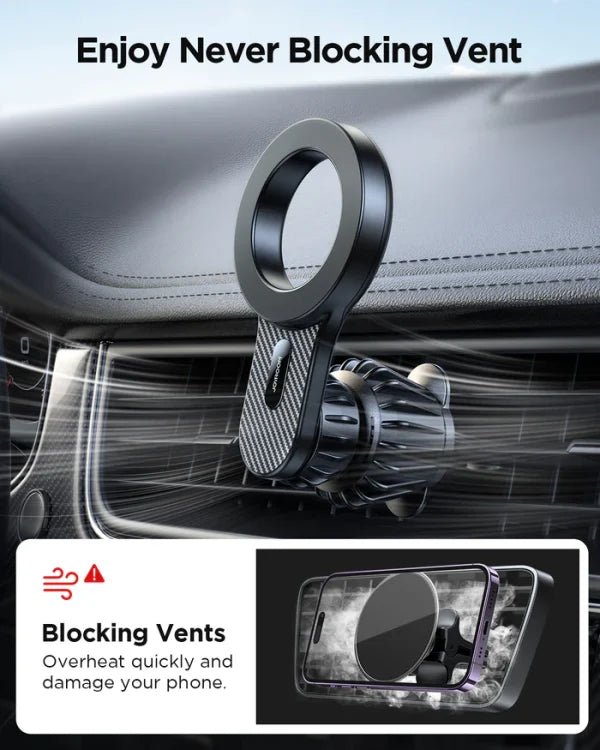 Magnetic Car Phone Mount(Air Vent) -Black JR-ZS355 - Saif Al Najmi Kw