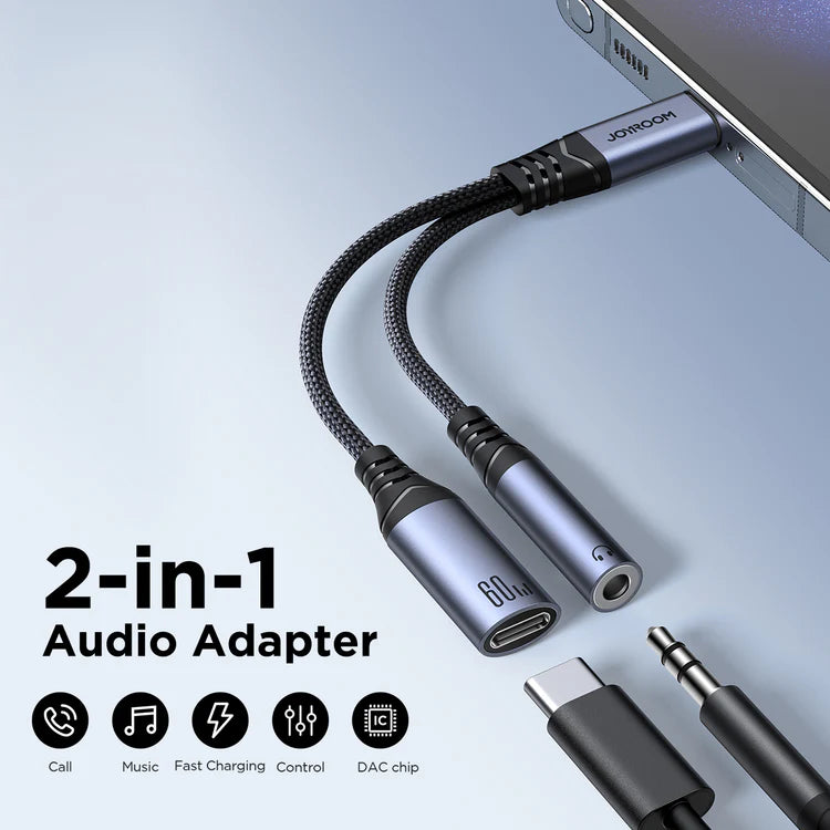 Joyroom 2-in-1 Audio Adapter USB-C to 3.5mm + USB-C