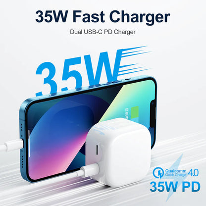 L-2P356 35W Mini intelligent dual-port fast PD Charger - Saif Al Najmi Kw