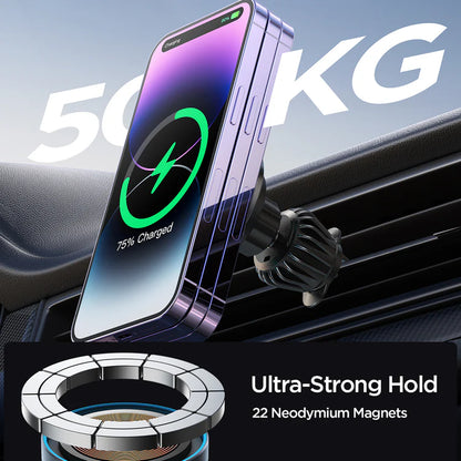 Pro magnetic wireless car charger-Black JR-ZS240 - Saif Al Najmi Kw