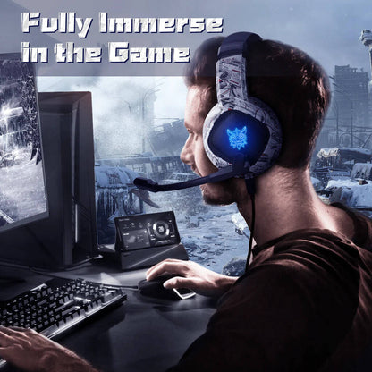 ONIKUMA K19 Professional Gaming Headphone with RGB LED Backlight - High-Quality Sound & Comfort