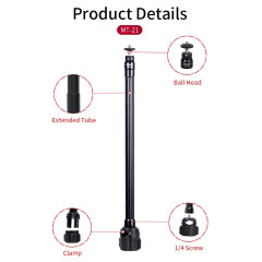 Jmary MT-21 Tripod Stand with Bluetooth Remote Control - Adjustable & Portable