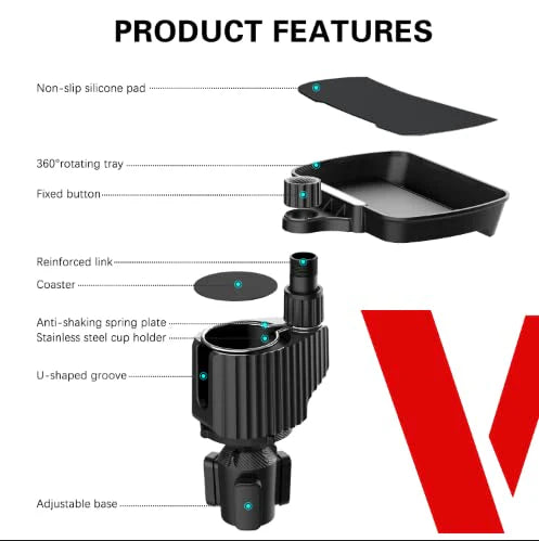 Vacallity Car Cup Holder Expander Tray - Saif Al Najmi Kw