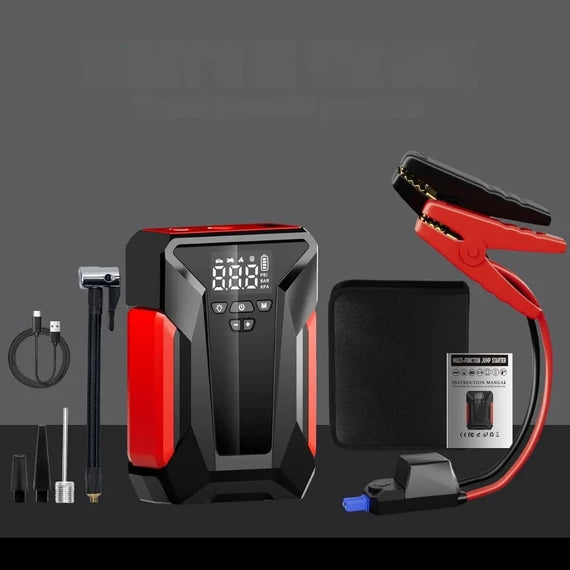 Multi-Functional Car Jump Starter with air compressor 39800mAh 8L