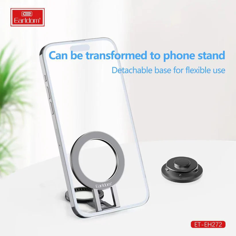 Earldom 2-in-1 Magnetic Foldable Metal Ring Phone Stand EH-272