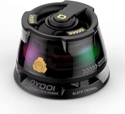 BLACK CROWN DY100 Mini Magnetic Bluetooth Speaker - RGB LED, Rechargeable, Portable