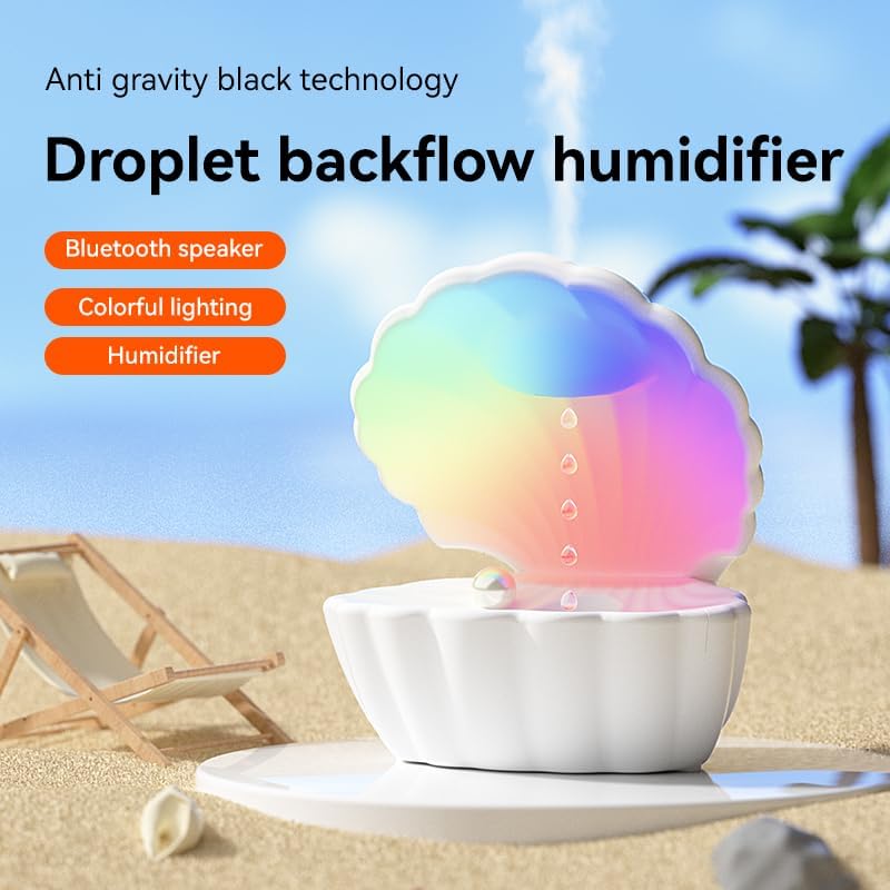 Anti Gravity Humidifier 550ML with 7 Colors Mood Light & Ultrasonic Diffuser for Bedroom Desk