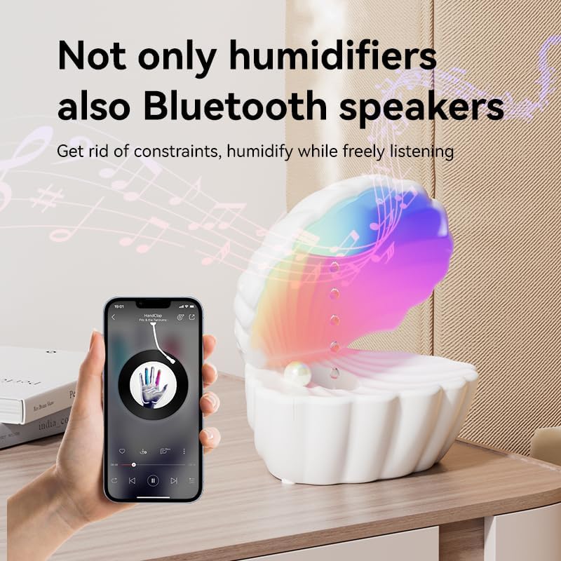 Anti Gravity Humidifier 550ML with 7 Colors Mood Light & Ultrasonic Diffuser for Bedroom Desk