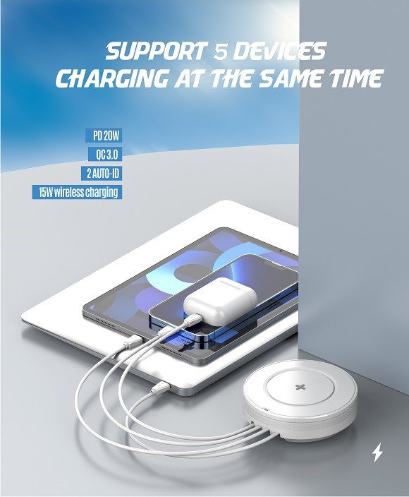 Desktop Wireless Charging Station AW003 - Saif Al Najmi Kw