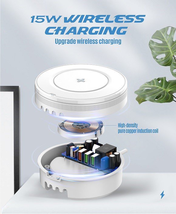 Desktop Wireless Charging Station AW003 - Saif Al Najmi Kw