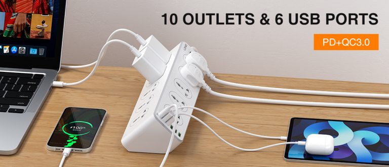 LDNIO 10 AC Outlets Universal Power Strip SC10610 - Saif Al Najmi Kw