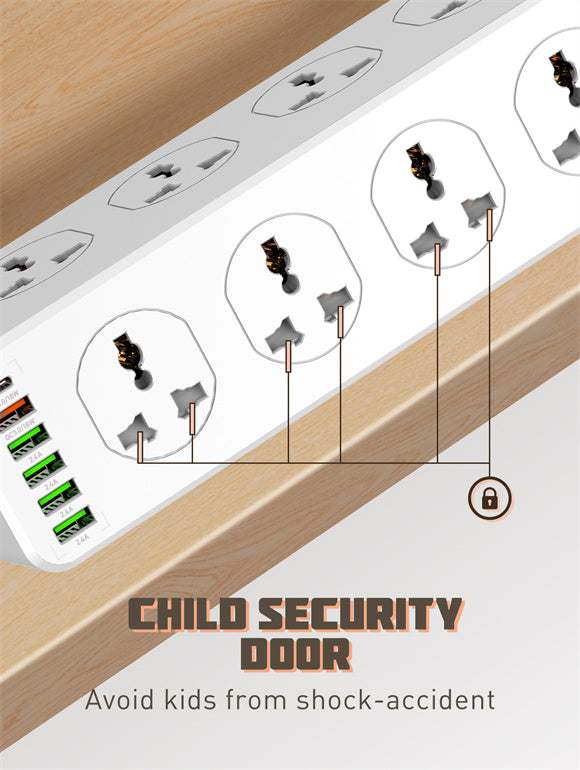 LDNIO 10 AC Outlets Universal Power Strip SC10610 - Saif Al Najmi Kw