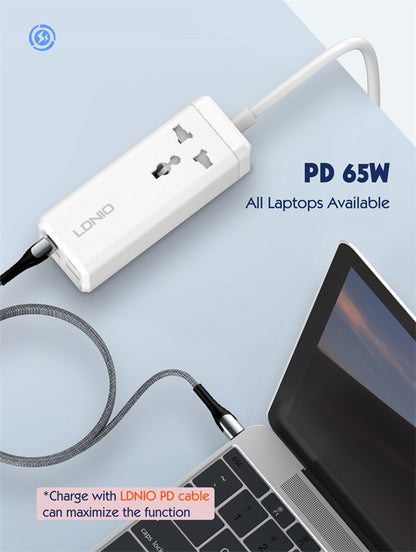 LDNIO 65W Multifunction Universal Power Adapter SC1418