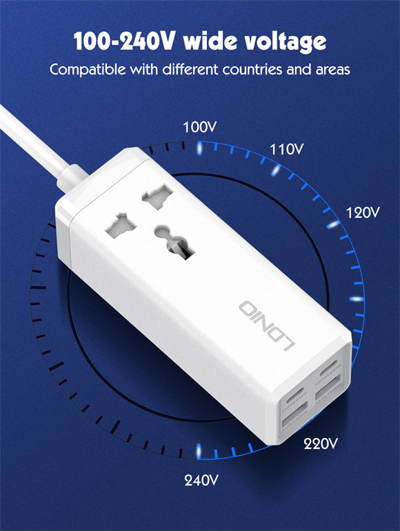 LDNIO 65W Multifunction Universal Power Adapter SC1418