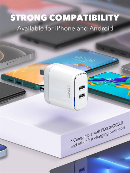 35W Dual USB-C Fast Charger - Saif Al Najmi Kw