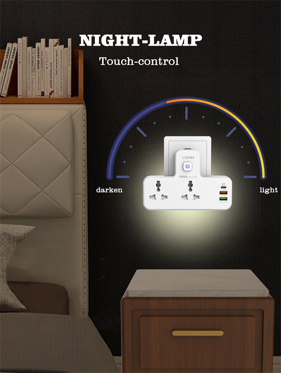 LDNIO 2 AC Outlets Portable Extension Power Socket SC2311 - Saif Al Najmi Kw