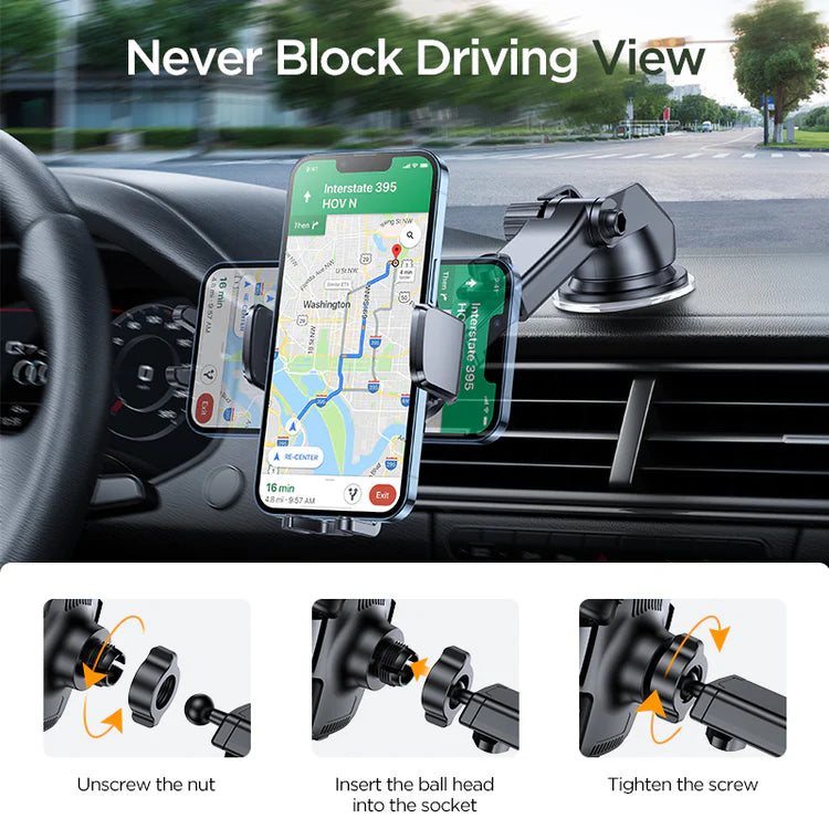 Wireless Car Charger Mount holder air vent & dashboard JR-ZS243 - Saif Al Najmi Kw