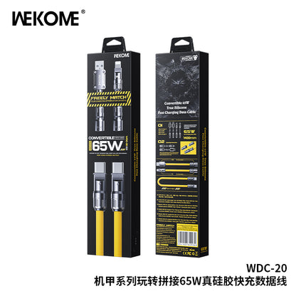 WEKOME WDC-20 Charging Cable - 65W High-Power Output, Four Connecting Options