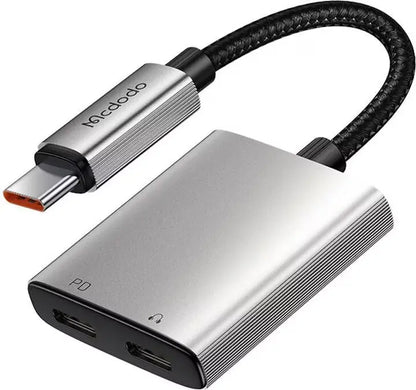 Mcdodo CA-5570 2-in-1 USB-C to Dual USB-C Audio Adapter