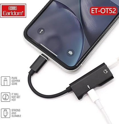 Earldom 2-in-1 Lightning Adapter to Lightning Charger and AUX 3.5mm