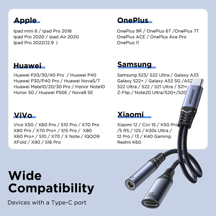 Audio-Transfer Series 2-in-1 Audio Adapter SY-C02 - Saif Al Najmi Kw