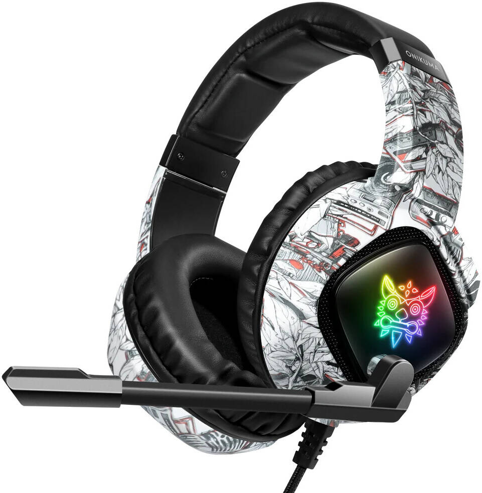 ONIKUMA K19 Professional Gaming Headphone with RGB LED Backlight - High-Quality Sound & Comfort