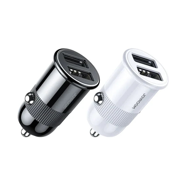 3.1A dual USB Car Charger with Cable C-A06 - White - Saif Al Najmi Kw