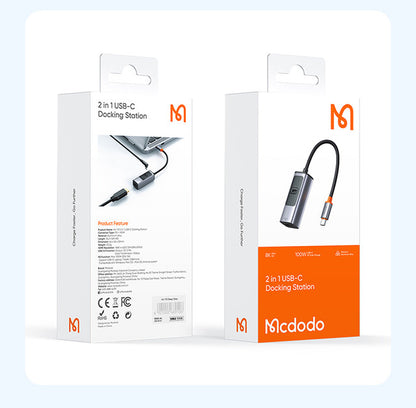 Mcdodo HU-1130 2 in 1 100W PD USB-C + 8K HDMI HUB