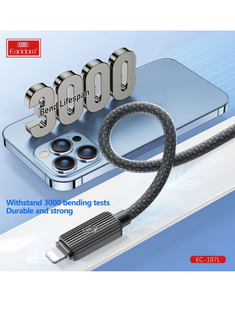 Earldom USB Data Cable EC-187L - 2.4A Fast Charging & Sync (USB to Lightning)