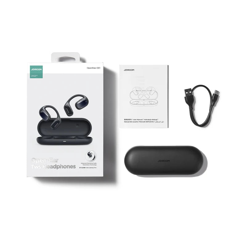 Open-Ear True Wireless Headphones JR-OE1 - Black - Saif Al Najmi Kw