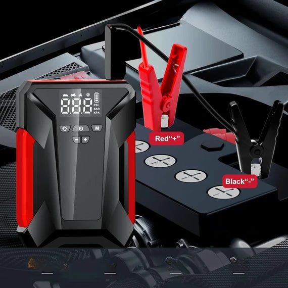 Multi-Functional Car Jump Starter with air compressor 39800mAh 8L