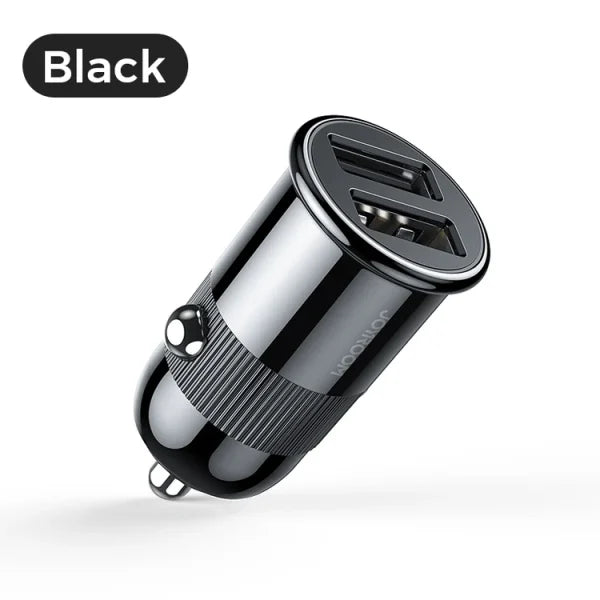 3.1A dual USB Car Charger with Cable C-A06 - Black - Saif Al Najmi Kw