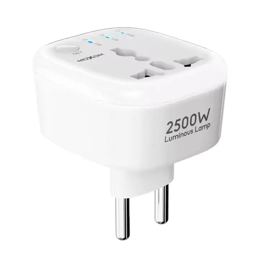 MOXOM Universal Travel Multi Port USB Wall Charger 10A EU Timing luminous conversion plug socket