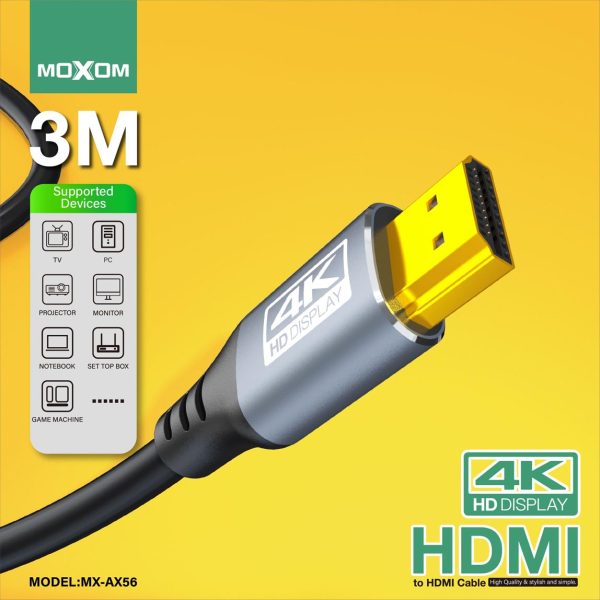 MOXOM MX-AX56 4K Ultra HD HDMI High Definition Connection Cable - Saif Al Najmi Kw