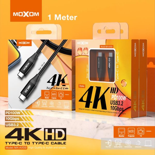 Moxom MX-AX59/MX-AX60 4K Type-C to Type-C Cable - Saif Al Najmi Kw